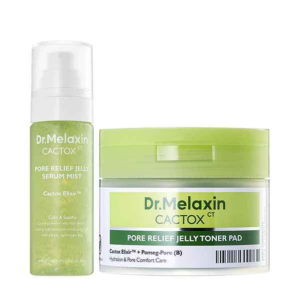 CACTOX Pore Relief Jelly Toner 60 Pads  & Serum Mist Duo