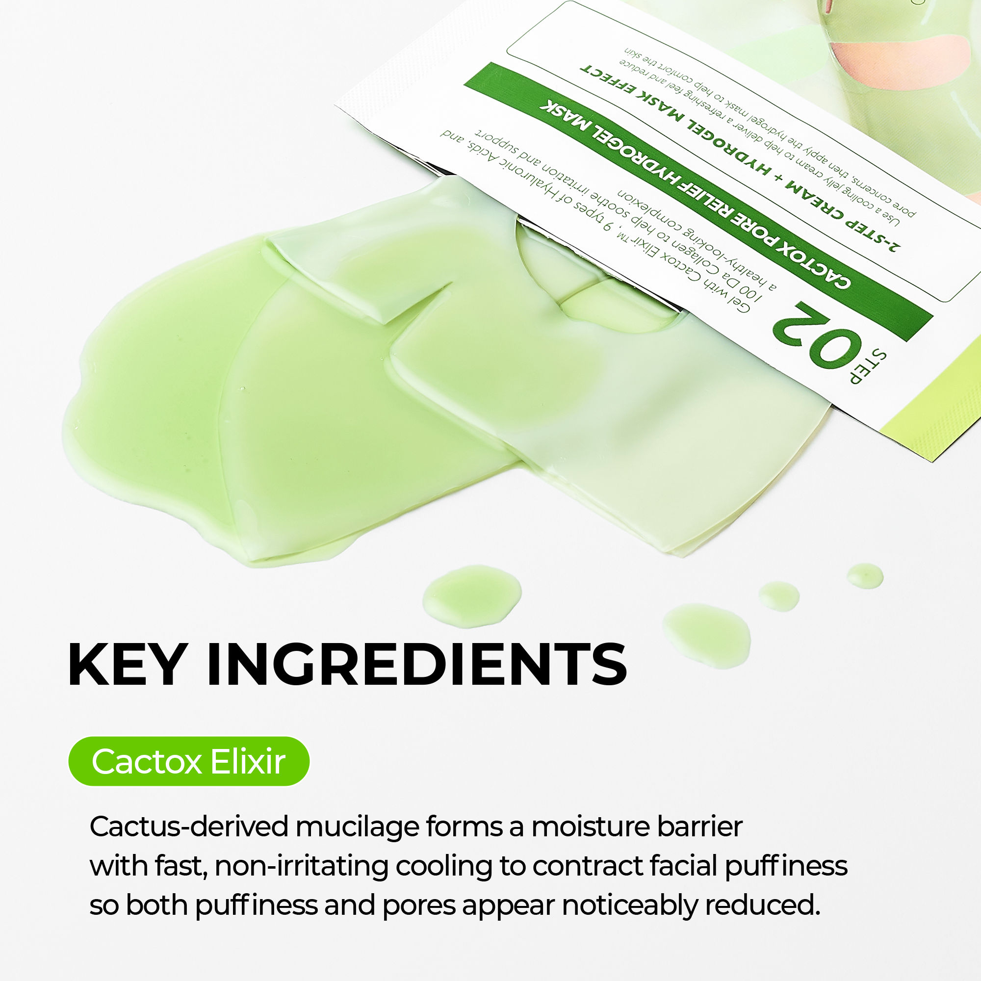 CACTOX De-Puffing Pore Tox Gel Mask 4EA