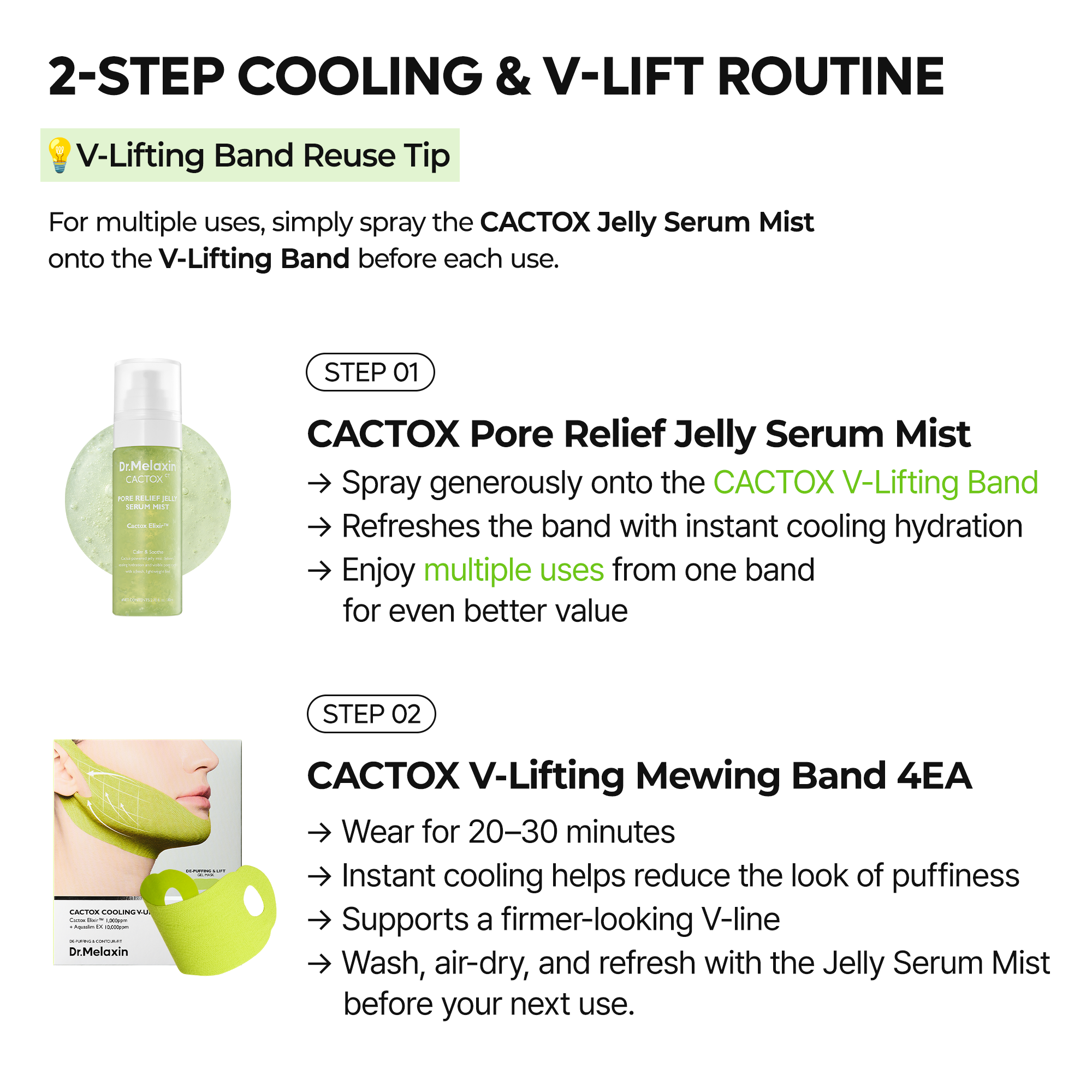 👑 OUR #1 BEST SELLER | CACTOX V-Lifting Mewing Band 4EA