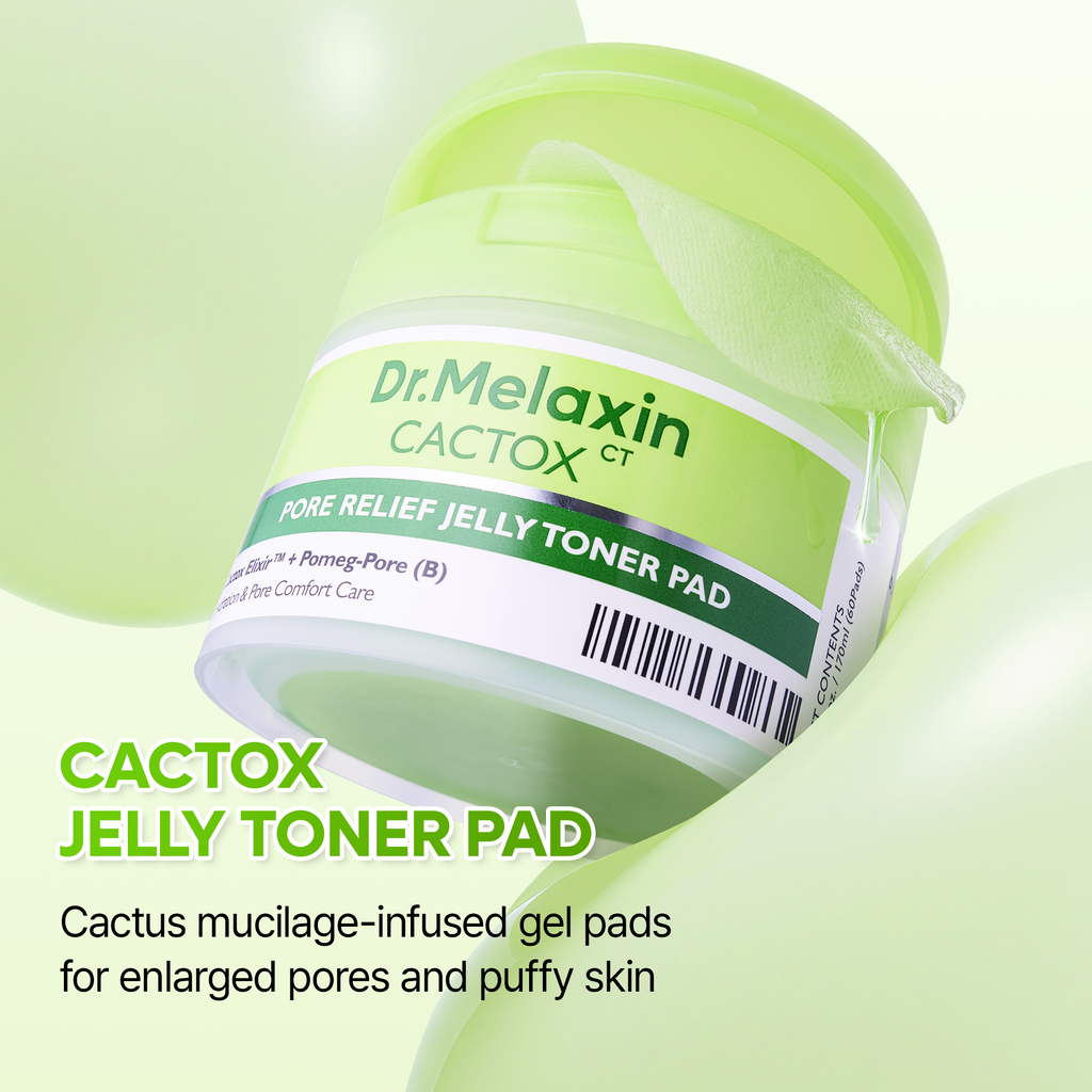 CACTOX Pore Relief Jelly Toner 60 Pads  & Serum Mist Duo